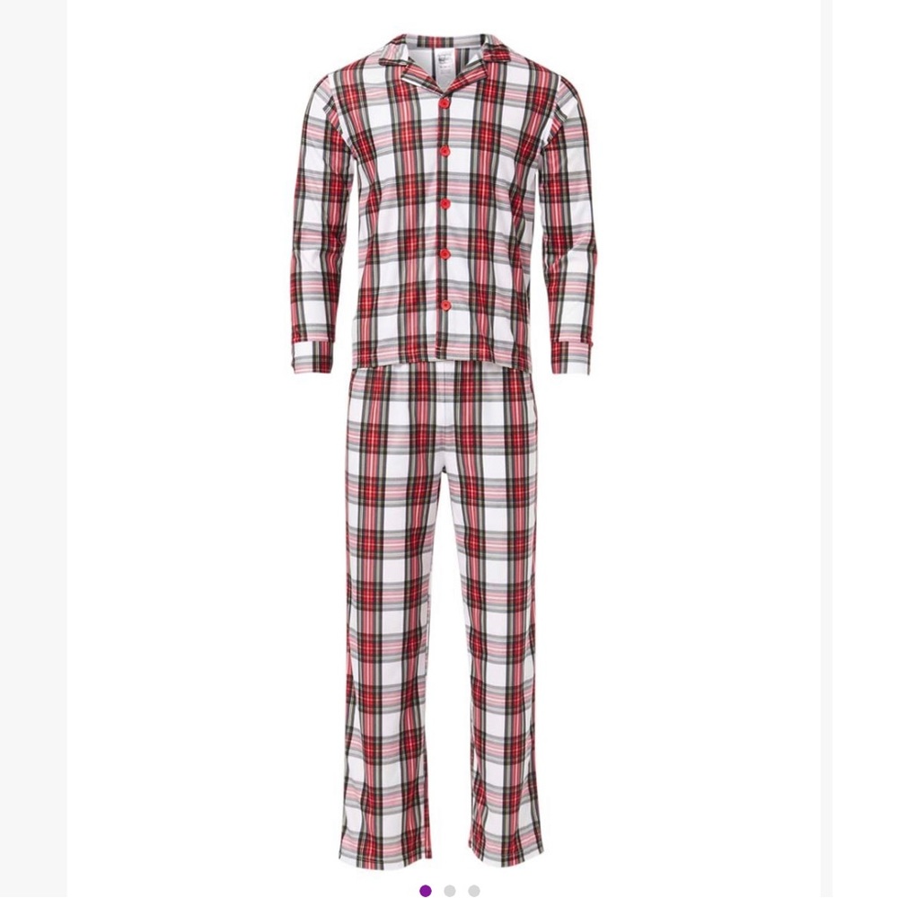 Flannel Plaid printed  pajamas.